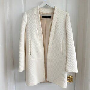 Zara Long Cream Blazer